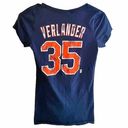 Genuine Merchandise JUSTIN VERLANDER Detroit Tigers T-Shirt Top ~ Women's Size SMALL New York Mets Photo 1