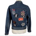 Polo  Ralph Lauren Women’s Nautical Patchwork Blue Denim Trucker Jacket Small Photo 5