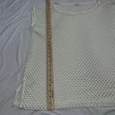 Elan  Beach Small White Mesh Knit Sleeveless Top Cover-Up Photo 4