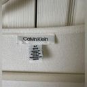 Calvin Klein  Blouse Womens Large Lightweight 3/4 Sleeve Rhinestone Accents White Photo 3