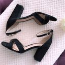 Unisa  Sandals Rexxa Black Suede Ankle Strap Block Heel Size 8.5M Photo 1