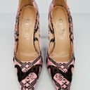 Gucci  Python Embossed Leather & Mesh GG Rhombus Pink  Heel Pumps Size EU 39.5 Photo 7