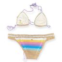 PilyQ  Crochet Romance Bikini (Top S Bottol M) NEW NWT Photo 3