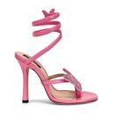 Blumarine Butterfly Spiral Heeled Sandals in Bubblegum Pink Size 9 Photo 5