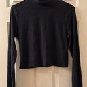 Beyond Yoga Featherweight Moving On Cropped Pullover Size Large Darkest Night Photo 0