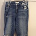 Vervet Flying Monkey Size 30 Destroyed Button Fly Raw Hem Flare jeans Womens 30x33 Photo 2