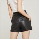 BCBGMAXAZRIA  Faux Leather Paperbag-waist Shorts In Black Size XS Buttery Soft Photo 1