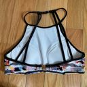 Kenneth Cole  Swim Top M Floral Geometric Halter Strappy Photo 2