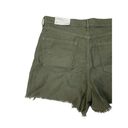 American Eagle New  Highest Rise Mom Shorts Womens 16/33 Green Raw Chewed Hem Photo 4