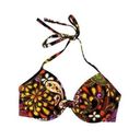 Victoria's Secret Vintage y2k victoria’s secret swim bikini top retro multi pattern underwire 34D Photo 0