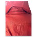 LA Coalition  Faux Leather Jacket Faux Fur Size Medium Red Hooded Photo 7