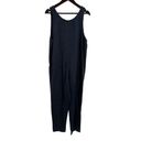 Jungmaven Hemp Button Front Jumper Overalls Large Blue Photo 3