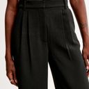 Abercrombie & Fitch A&F Sloane Tailored Premium Crepe Pant in Black Photo 3