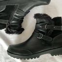 Jambu  Black Waterproof Boots Side Zip Booties Indiana Sz 10 Faux Fur Trim New Photo 3