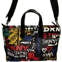 DKNY  Graffiti Tilly Black Tote/Purse with Zip Photo 0