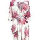 City Chic  Sakura Floral Short Sleeve Wrap Dress White Pink Plus Size 16 Photo 5