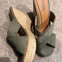 Charlotte Russe Olive Green Wedge Sandals  Photo 0