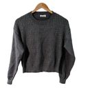 Heartloom  Asher Gray Cable Knit Cropped Sweater Photo 98