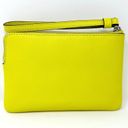 Coach  Corner Zip Wristlet in Bright Yellow Leather 58032 Photo 2