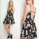 Brandy Melville  Jada Floral Black Ivory Ruffle One Size O/S Dress Mini Loose Photo 1