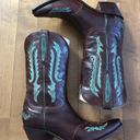 Charlie 1 Horse NWT  By Lucchese Walnut & turquoise boots in original box size 11 Photo 6