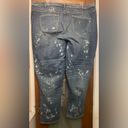 Lane Bryant  Women Plus Distressed Bleach Splatter Boyfriend Blue Jeans -28 Photo 3