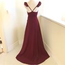 Lulus  Here's to Us Burgundy High-Low Wrap Dress Siz S Bridesmaid Wedding Formal Photo 5