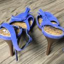 Loft  Ann Taylor leather heeled sandals kitten heel Photo 2