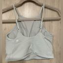 Lululemon  Seersucker Light Blue High-Neck Long-Line Swim Top Photo 3