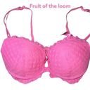 Fruit of the Loom  adorable hot pink lacy bra! Photo 0