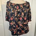 Sweet Rain  Floral Short Sleeve Boho Top Photo 1