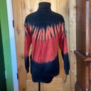 Young Fabulous and Broke  YFB Black Multi Tie Dye Turtleneck Side Zip Mini Dress Tunic Top $198 EUC XS  Photo 3