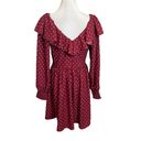 Draper James  Mini Shift Dress Preppy Merlot Red Polka Dot Womens Size 6 SAMPLE Photo 5