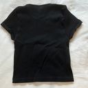 Urban Outfitters Cropped Black T-Shirt Photo 1