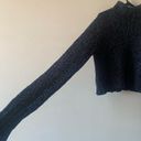 Q&A Vintage 80s  Knit Crochet Turtle Neck Balloon Sleeve Sweater Photo 5