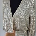 Eliza J  Sequined Blouson Gold Sequin Lined dress Photo 5