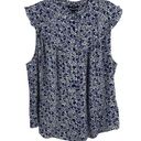 Daisy Whistles Twin  Print Blouse Blue Size US 14 New Photo 0