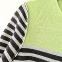 Eliza J  Green Gray Black Striped Sweater Dress Size Medium St Patrick’s Day Warm Photo 5