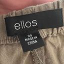 ELLOS Women's Plus Size Beige Linen Blend Casual Resort Beach Crop Pants 30 3X Photo 7