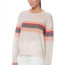 360 Cashmere 💕💕 Christina Central Stripe Knit Sweater Chalk Medium M NWT Photo 3