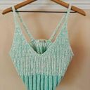 Free People  Crochet Knit Brami Tank Top | Mint / Ivory Combo | XS Photo 2