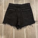 ZARA Black High Waisted Jean Shorts Size 8 Photo 3