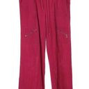 St. John  Sport Marie Gray Wide Leg Pink Corduroy Pull On Pant Medium Photo 0