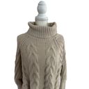 The Moon  & MADISON Beige Cable Knit Turtleneck Size Large Photo 2