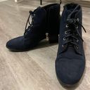 Nordstrom Rack Navy Blue Suede Booties Photo 0