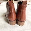 lavorazione artigiana Italy made camel brown leather booties WOMEN SZ8.5 heels 2 in Size 8.5 Photo 4