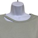 n:philanthropy  Womens L Cypress Slit T Shirt Green Distressed Short Sleeve NWT Photo 2