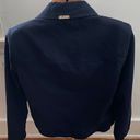 St. John by Marie Gray Navy Blue Gold Button Denim Jacket, size 2 Photo 1