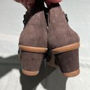 Earth Origins  Ginger Cosmos Suede Peep Toe Wedge Bootie Size 6B B48 Photo 5