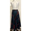 Emily St. John Vtg 70s Green/Multi Midi Plaid Wool Blend Pocket Skirt Green Size 8 Photo 4